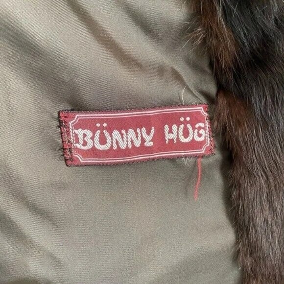 SOLD- Bunny Hug Vintage Rabbit Fur Coat - Picture 6 of 6